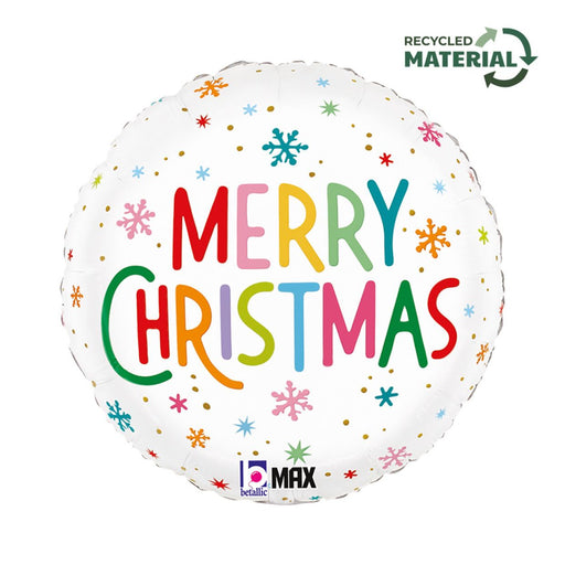 Betallic Foil 46cm (18") Christmas Colourful Snowflakes