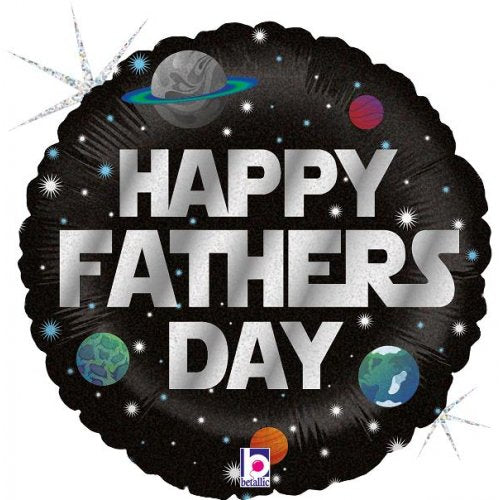 Galactic Fathers Day - Holographic 18'' Foil Balloon