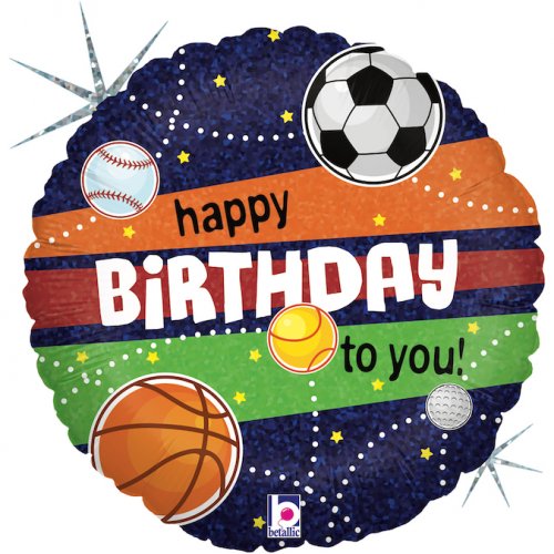 Happy Sports Birthday 18" Foil Balloon