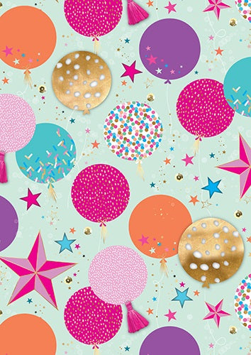 Folded Gift Wrap Balloons & Stars