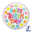 Takara Happy Birthday Colour Dots And Cake Bubble Balloon 56cm