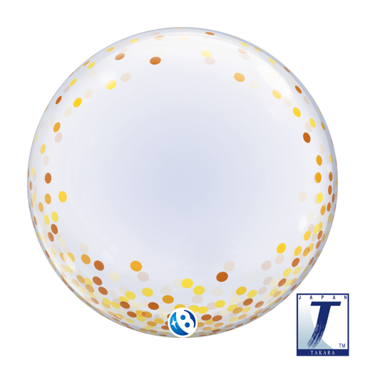 Takara Bubble Balloon 60cm Gold Confetti Dots