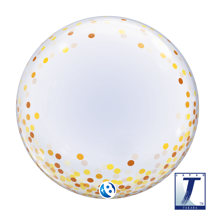 Takara Bubble Balloon 60cm Gold Confetti Dots