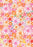 Bright floral folded gift wrap with pink, orange, red and white daisies and flowers