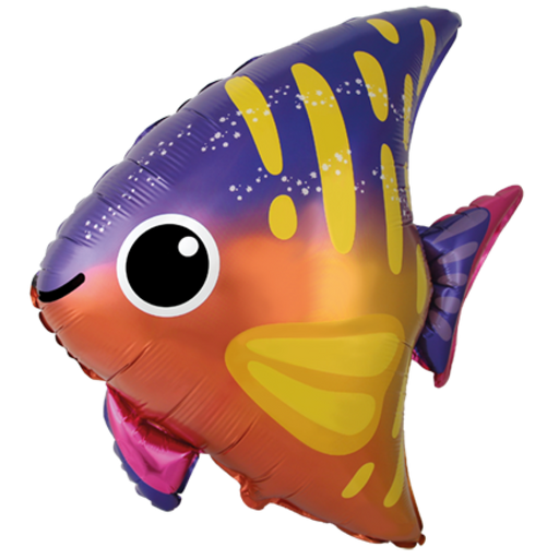 FM Foil Shape Happy Fish (65cm x 67cm)