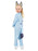 Back view of the Bluey toddler costume showing the attached felt tail