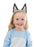 Close view of the Bluey toddler costume showing printed spots, cuffs and plush headband with fabric ears