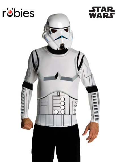 Adult Stormtrooper Classic Costume Top And Mask - Medium