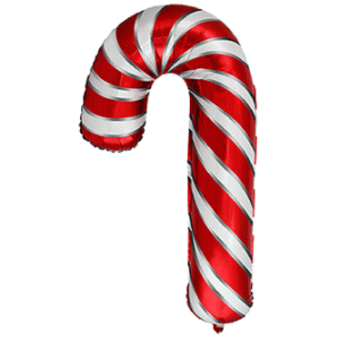 FM Foil Shape White and Red Candy Cane 98cm x 63cm