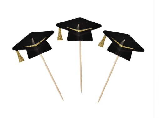 Graduation Cap Pick 8 Pk