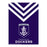 Purple Fremantle Dockers AFL A2 poster with white chevrons and official club logo