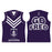 Front and back of purple Fremantle Dockers AFL guernsey mobile with GO FREO design