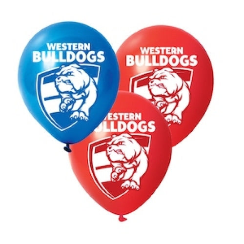 Western Bulldogs officially licensed AFL 30cm latex balloon uninflated