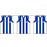 North Melbourne Kangaroos blue and white guernsey-shaped AFL party bunting
