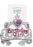 Silver Birthday Girl tiara with purple heart gems and glitter lettering