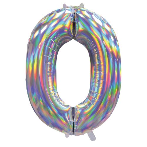 34" Foil Silver Iridescent 0