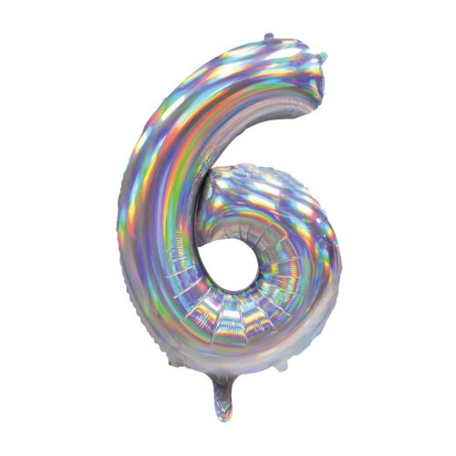 34" Foil Silver Iridescent 6