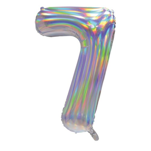 34" Foil Silver Iridescent 7