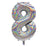 34" Foil Silver Iridescent 8