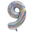 34" Foil Silver Iridescent 9