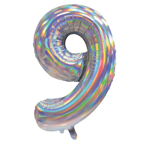 34" Foil Silver Iridescent 9