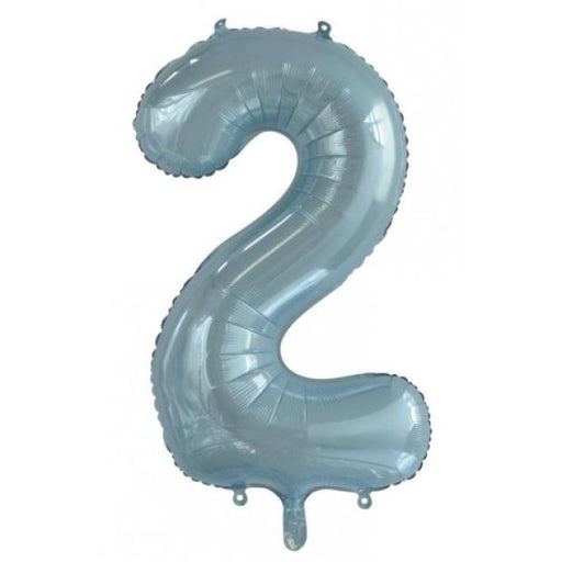 Light Blue Mega Foil 34'' Number