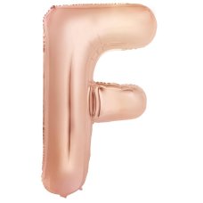 Rose Gold Foil 34'' Letter F