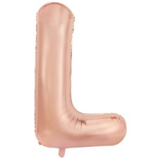 Rose Gold Foil 34'' Letter L
