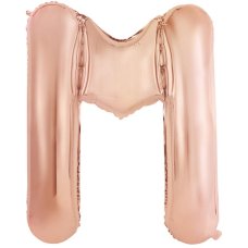 Rose Gold Foil 34'' Letter M