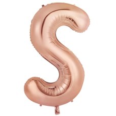 Rose Gold Foil 34'' Letter S