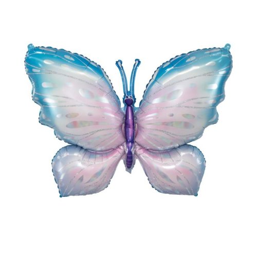 Blue & Purple Supershape Butterfly Foil 74cm