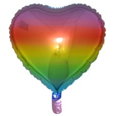 Foil Heart Balloon Rainbow 18'(40cm)