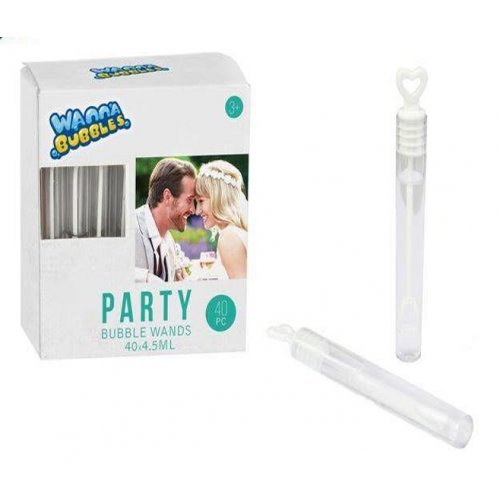 Party Bubble Wands 40 Pieces 4.5ml