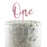 Acrylic Silver One Pink Cake Topper