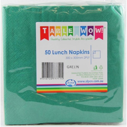 Lunch Napkin Pack 50 - Green