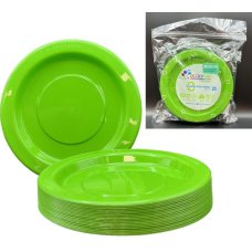 Plastic Lunch Plate 20 Pack - Lime Green