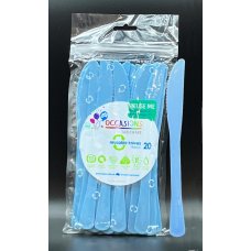 Plastic Knife 20 Pack - Light Blue