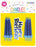 Blue Metallic Birthday Candles with Holders & Happy Birthday Decoration 12 Pack