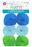 6 Crepe Streamers - Royal Blue, Light Blue And Lime Green