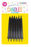 Metallic Black Candles 12 Pack With Holders