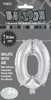 Silver "0" Numeral Foil Balloon 35cm