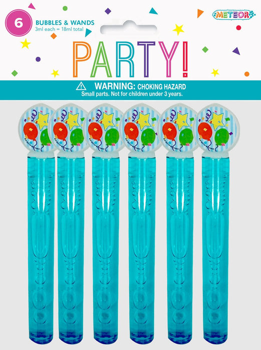 Blue Bubble Wand Set 6pk