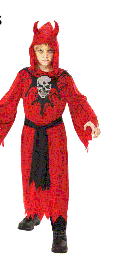 Skeleton Kids Robe 9-12 Years — Red Fox Party Supplies