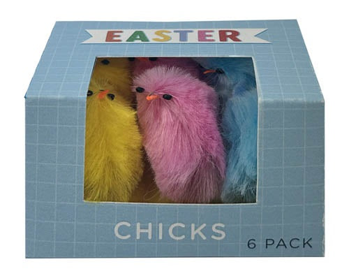Easter Chickens 6 Pack Assorted Colours