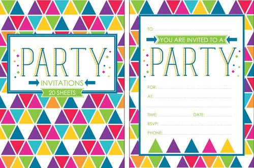 Prism  Invitations 20 Sheets