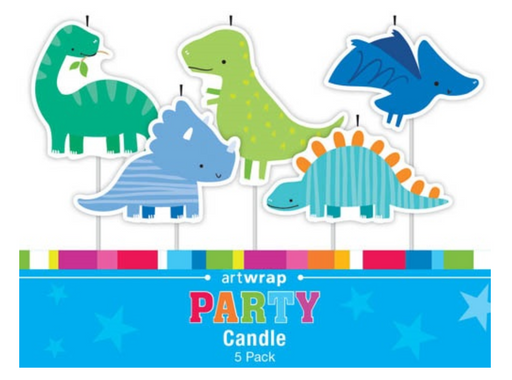 Candle 5 Pack - Dinosaurs