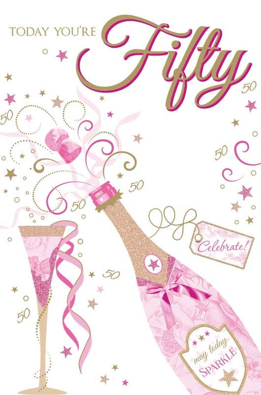 Elegance Birthday Card Today You're Fifty