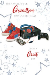 For A Wonderful Grandson Birthday Card