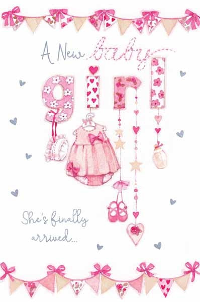 Elegnace A New Baby Girl Card