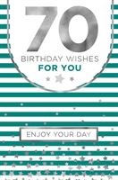 Happy 70th Birthday Male Card - Elegance